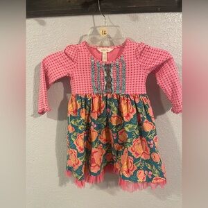 *Matilda Jane Pink and Teal Floral Dress